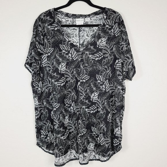 Rachel Zoe Tops - NEW Rachel Zoe 100% Linen Tropical Leaves V-Neck